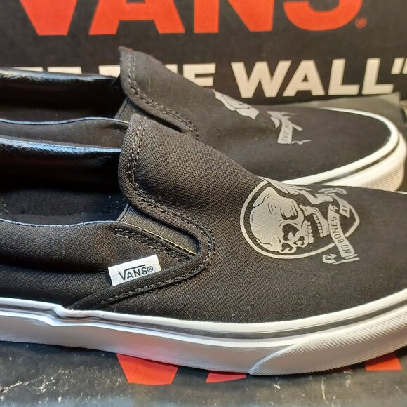 Vans Men's U.S. 9.5 Slip-On Love You To Death Black/White VN0A5JMH6BT - Picture 11 of 12
